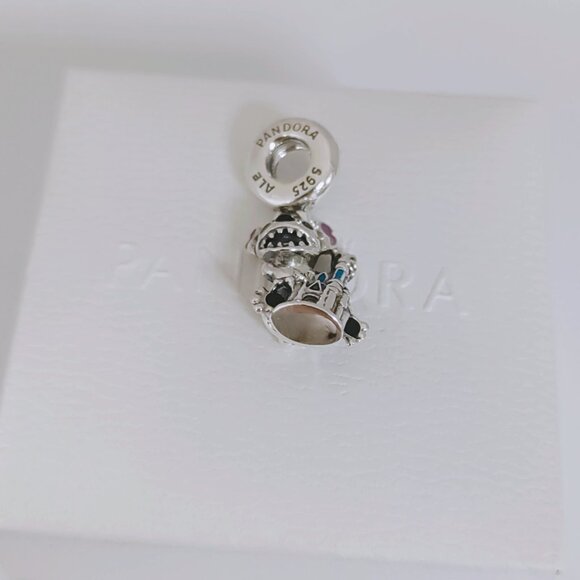 Pandora Stitch & Castle Dangle Charm S925 Sterling Silver with box - Picture 2 of 6
